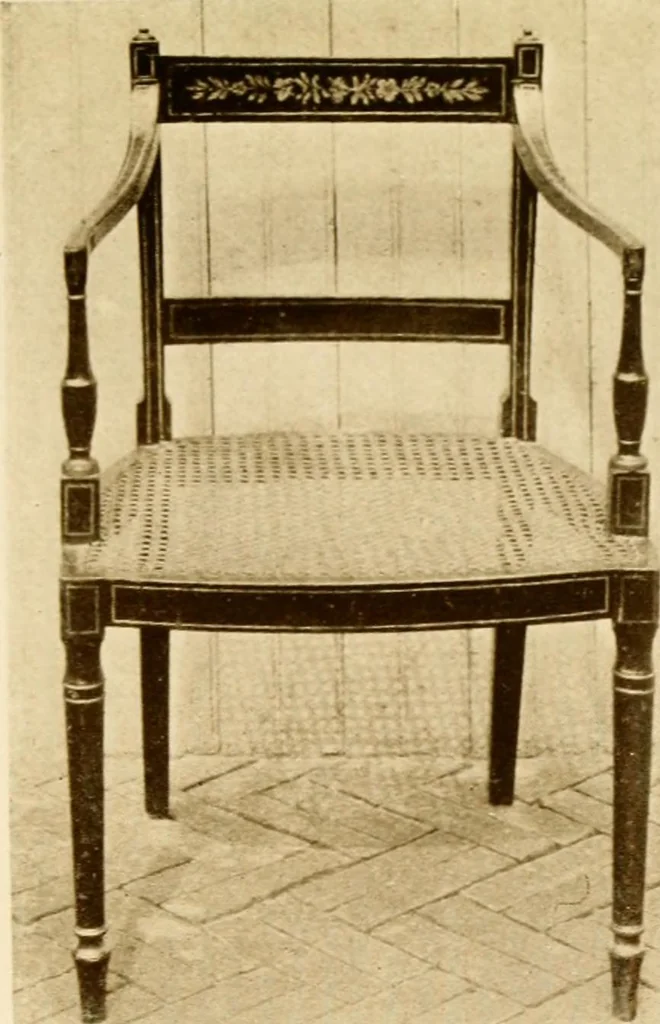 An illustration from The practical book of period furniture, treating of furniture of the English, American colonial and post-colonial and principal French periods, 1914, leaf 354