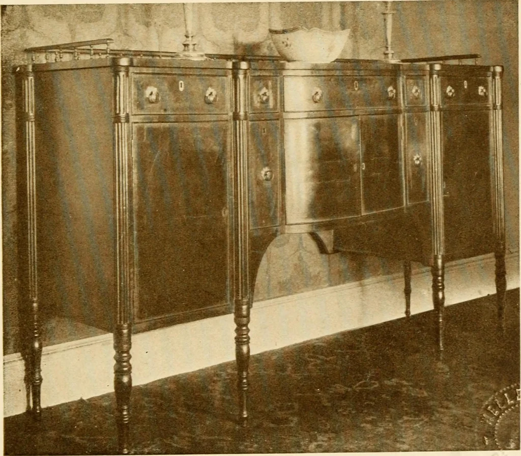 An illustration from The practical book of period furniture, treating of furniture of the English, American colonial and post-colonial and principal French periods, 1914, leaf 354
