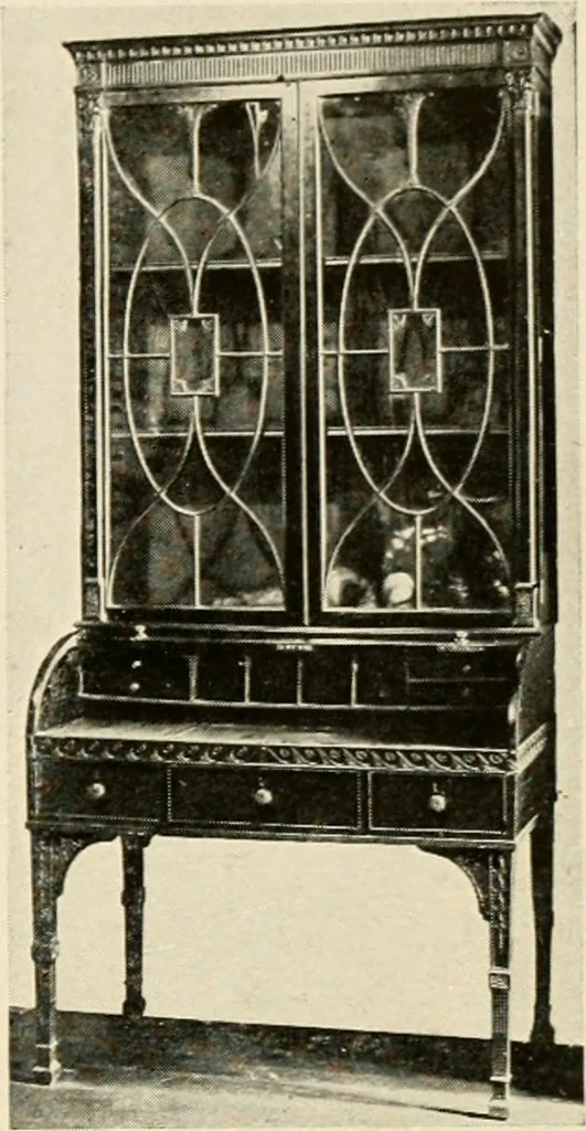 An illustration from The practical book of period furniture, treating of furniture of the English, American colonial and post-colonial and principal French periods, 1914, leaf 36