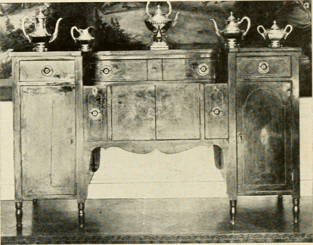 An illustration from The practical book of period furniture, treating of furniture of the English, American colonial and post-colonial and principal French periods, 1914, leaf 38