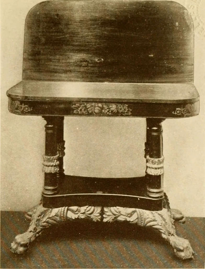 An illustration from The practical book of period furniture, treating of furniture of the English, American colonial and post-colonial and principal French periods, 1914, leaf 394