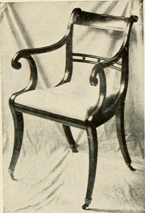 An illustration from The practical book of period furniture, treating of furniture of the English, American colonial and post-colonial and principal French periods, 1914, leaf 40
