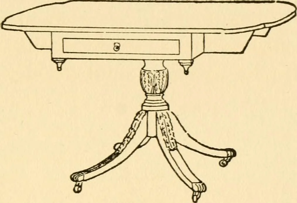 An illustration from The practical book of period furniture, treating of furniture of the English, American colonial and post-colonial and principal French periods, 1914, leaf 406