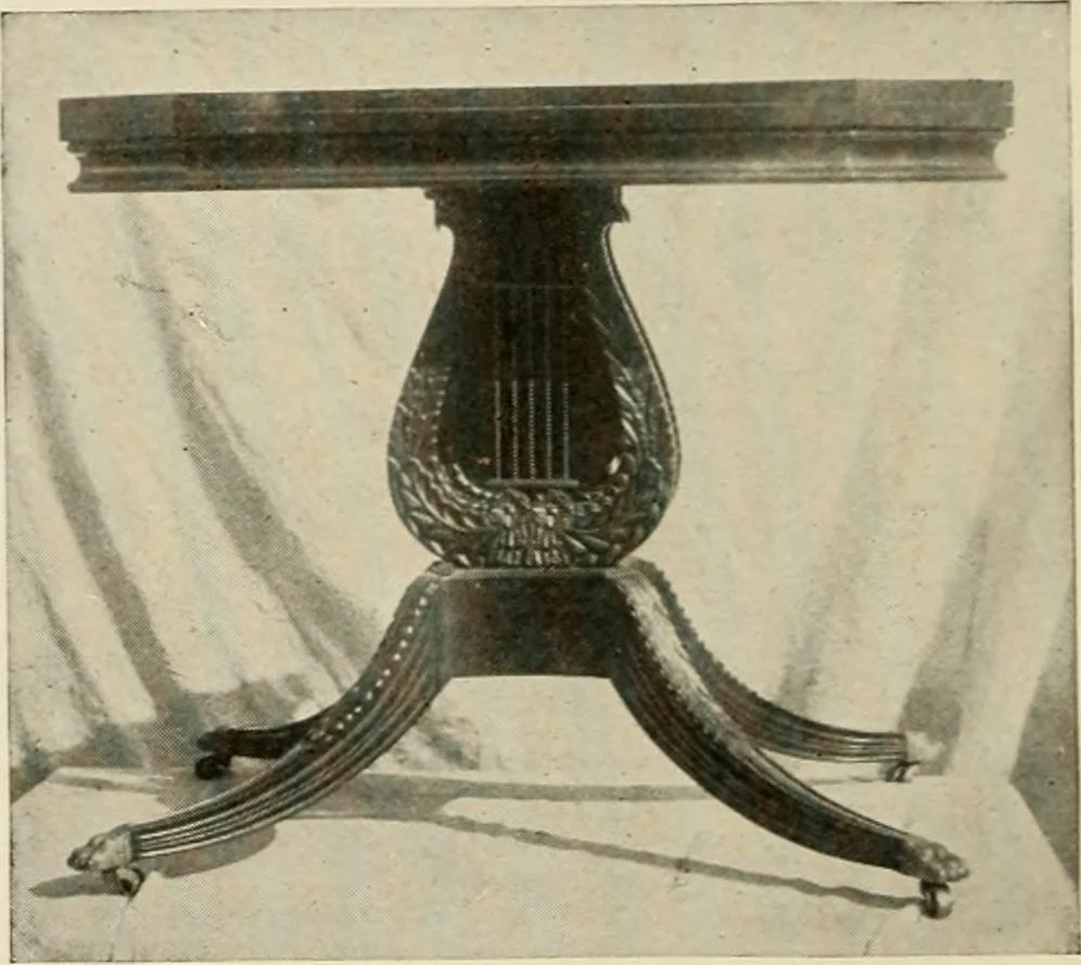An illustration from The practical book of period furniture, treating of furniture of the English, American colonial and post-colonial and principal French periods, 1914, leaf 41