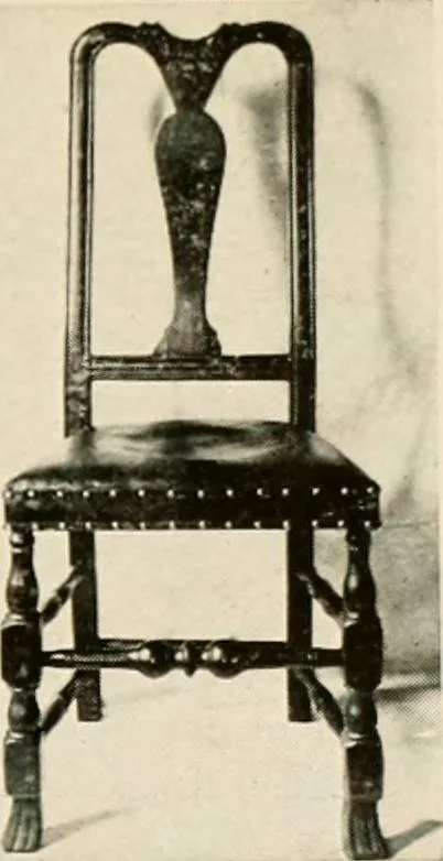 An illustration from The practical book of period furniture, treating of furniture of the English, American colonial and post-colonial and principal French periods, 1914, leaf 42