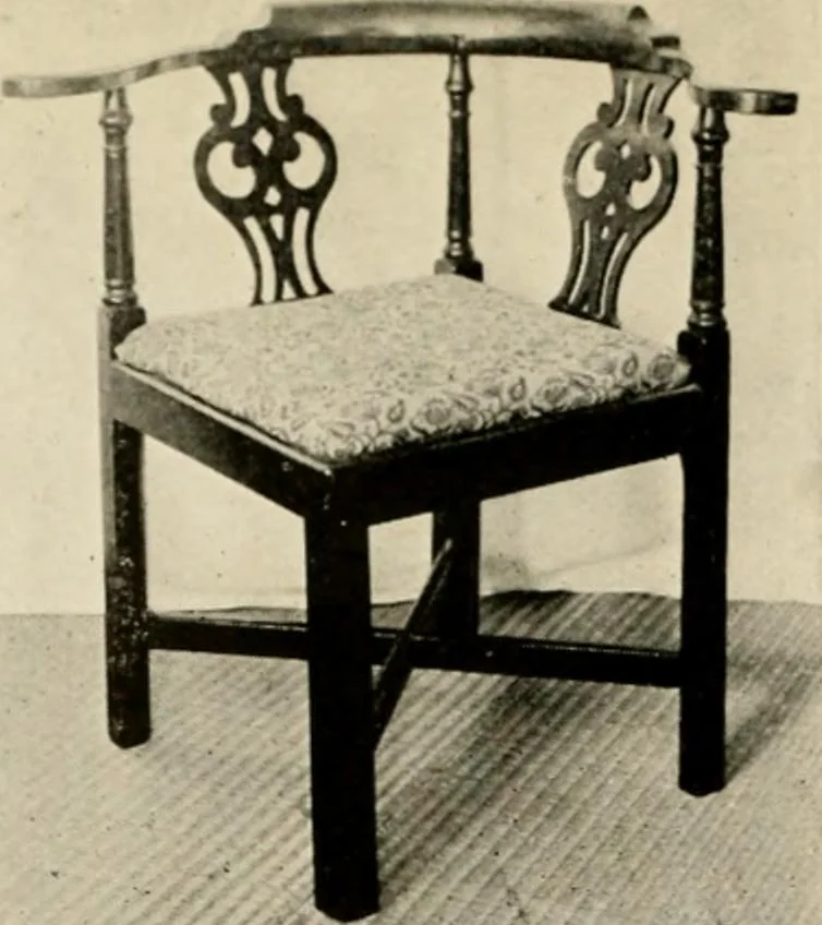 An illustration from The practical book of period furniture, treating of furniture of the English, American colonial and post-colonial and principal French periods, 1914, leaf 43