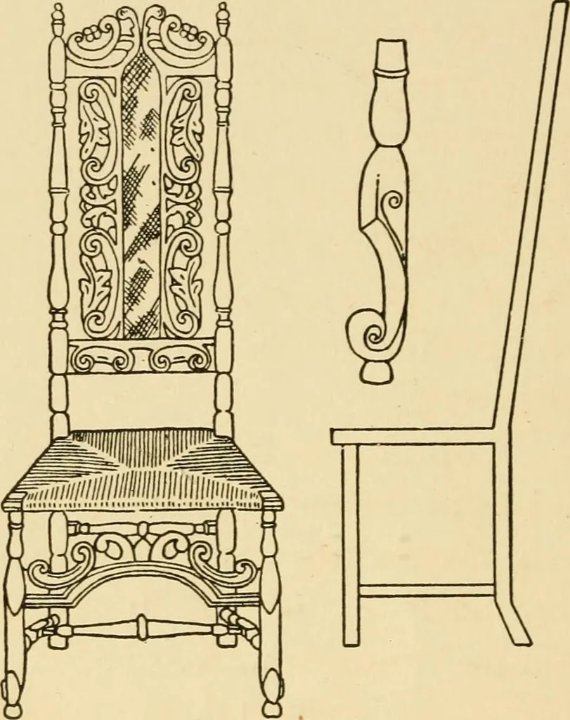 An illustration from The practical book of period furniture, treating of furniture of the English, American colonial and post-colonial and principal French periods, 1914, leaf 69