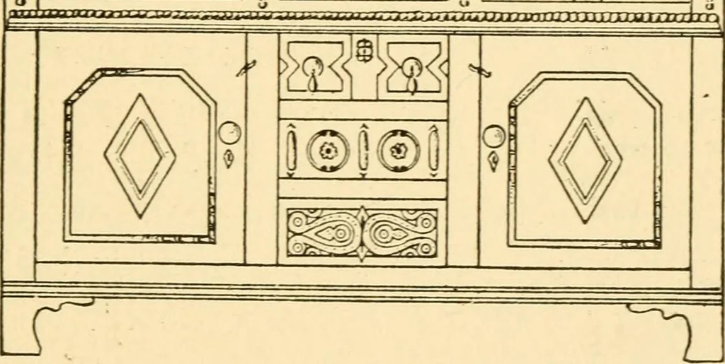 An illustration from The practical book of period furniture, treating of furniture of the English, American colonial and post-colonial and principal French periods, 1914, leaf 82
