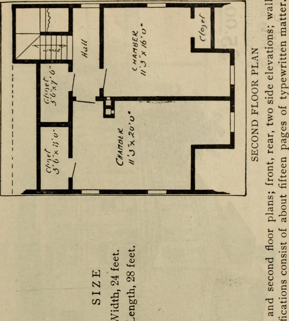 An illustration from Practical bungalows and cottages for town and country, perspective views and floor plans for three hundred low and medium priced houses and bungalows .., 1916, leaf 26