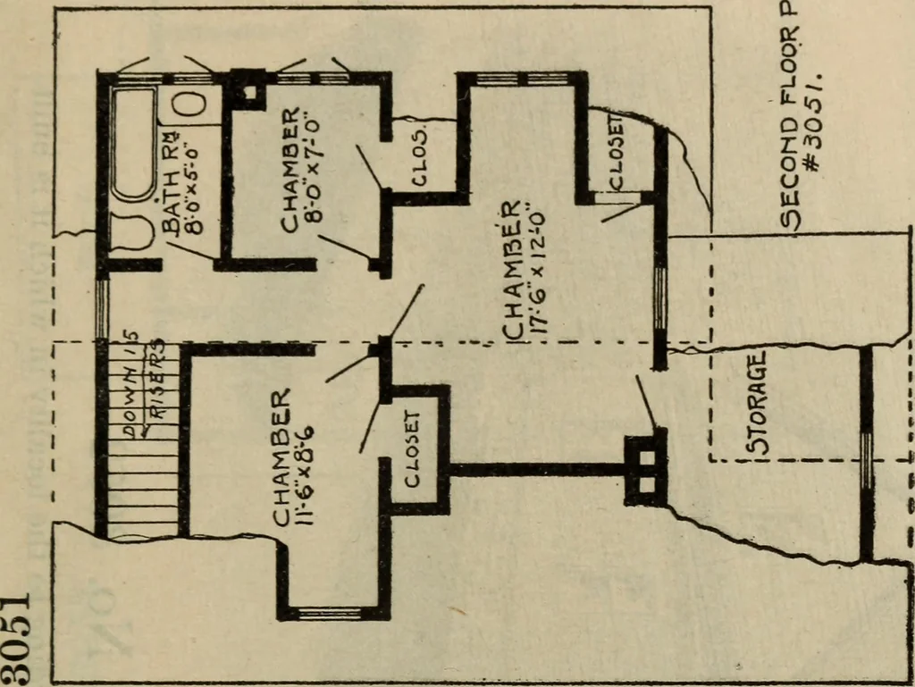 An illustration from Practical bungalows and cottages for town and country, perspective views and floor plans for three hundred low and medium priced houses and bungalows .., 1916, leaf 578
