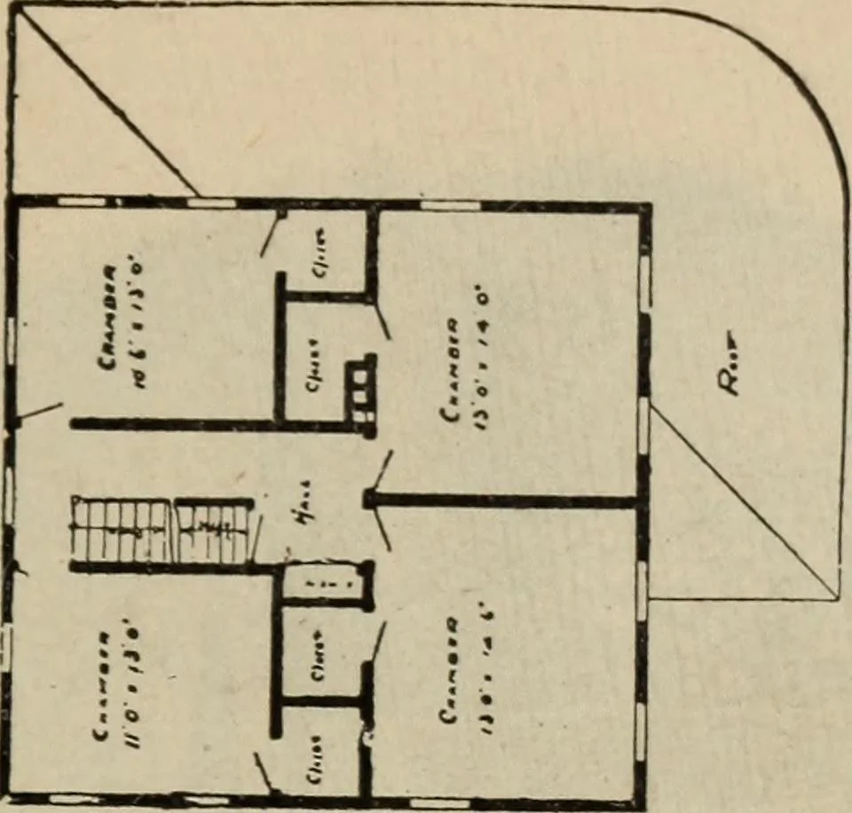 An illustration from Practical bungalows and cottages for town and country, perspective views and floor plans for three hundred low and medium priced houses and bungalows .., 1916, leaf 58