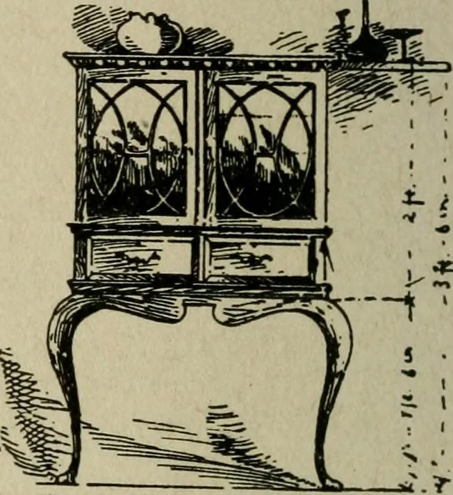 An illustration from The practical cabinet maker and furniture designer's assistant, with essays on history of furniture, taste in design, color and materials, with full explanation of the canons of good taste in furniture .., 1910, leaf 101
