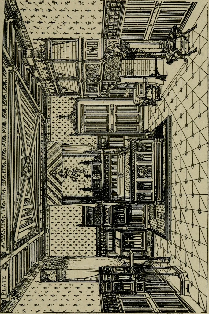 An illustration from The practical cabinet maker and furniture designer's assistant, with essays on history of furniture, taste in design, color and materials, with full explanation of the canons of good taste in furniture .., 1910, leaf 102
