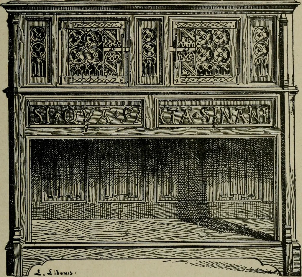 An illustration from The practical cabinet maker and furniture designer's assistant, with essays on history of furniture, taste in design, color and materials, with full explanation of the canons of good taste in furniture .., 1910, leaf 142