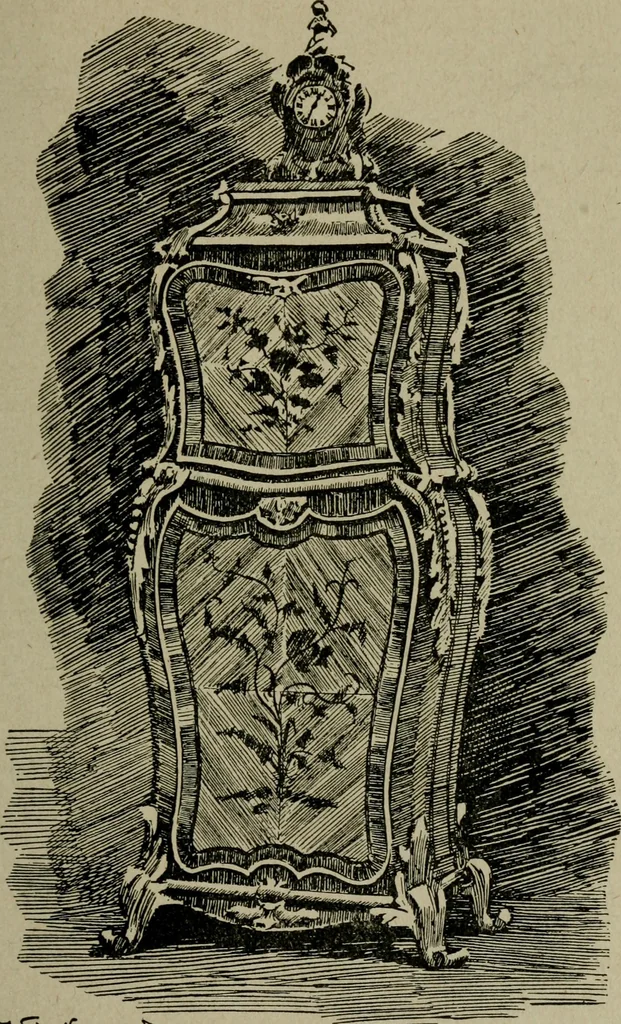 An illustration from The practical cabinet maker and furniture designer's assistant, with essays on history of furniture, taste in design, color and materials, with full explanation of the canons of good taste in furniture .., 1910, leaf 148