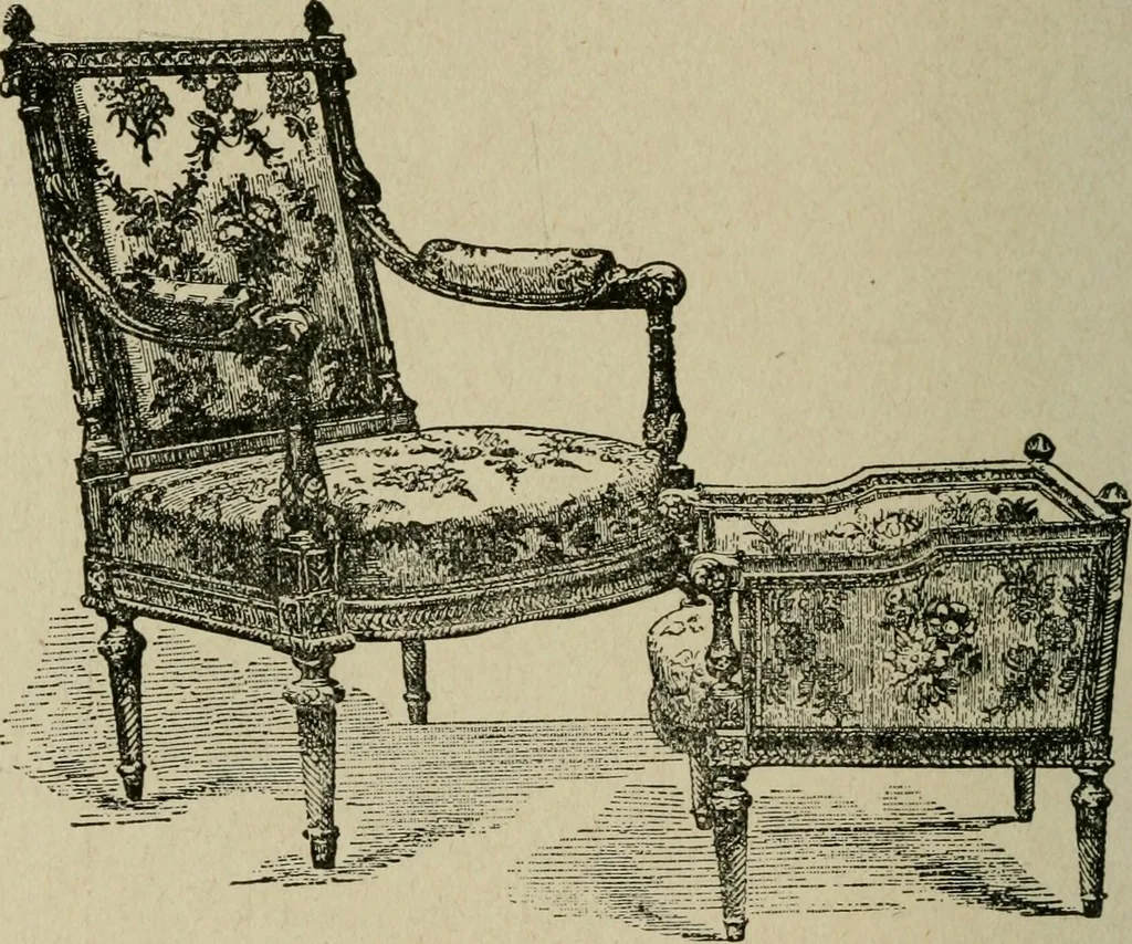 An illustration from The practical cabinet maker and furniture designer's assistant, with essays on history of furniture, taste in design, color and materials, with full explanation of the canons of good taste in furniture .., 1910, leaf 151