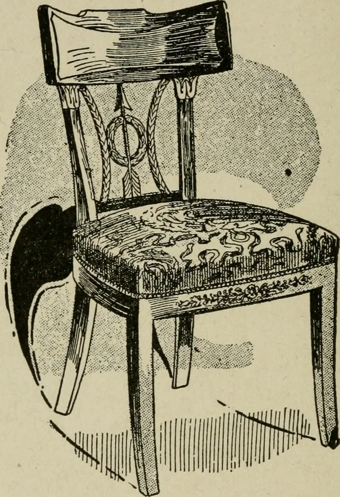 An illustration from The practical cabinet maker and furniture designer's assistant, with essays on history of furniture, taste in design, color and materials, with full explanation of the canons of good taste in furniture .., 1910, leaf 157