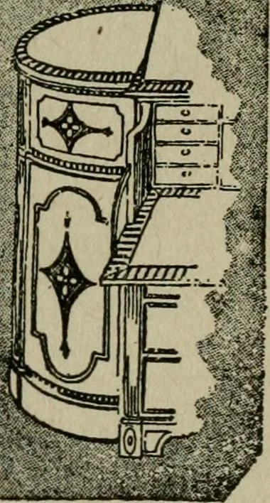 An illustration from The practical cabinet maker and furniture designer's assistant, with essays on history of furniture, taste in design, color and materials, with full explanation of the canons of good taste in furniture .., 1910, leaf 164