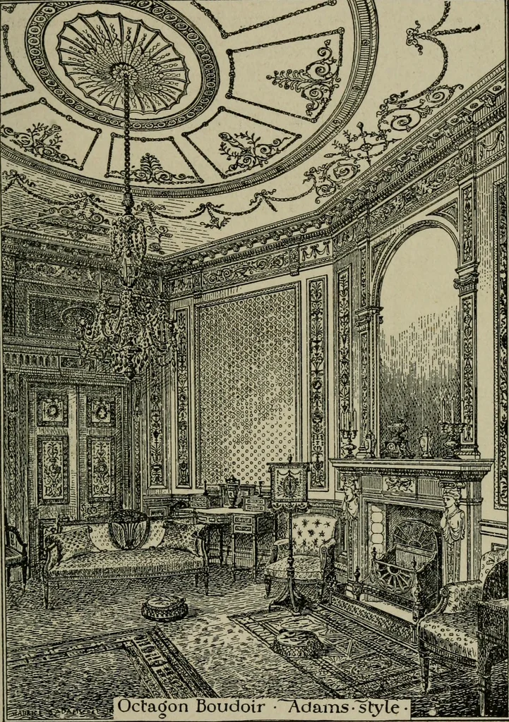 An illustration from The practical cabinet maker and furniture designer's assistant, with essays on history of furniture, taste in design, color and materials, with full explanation of the canons of good taste in furniture .., 1910, leaf 184