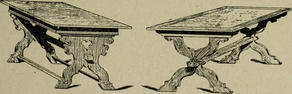 An illustration from The practical cabinet maker and furniture designer's assistant, with essays on history of furniture, taste in design, color and materials, with full explanation of the canons of good taste in furniture .., 1910, leaf 190