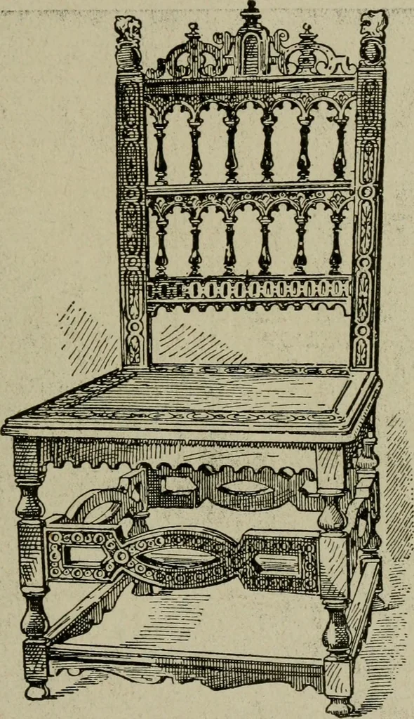 An illustration from The practical cabinet maker and furniture designer's assistant, with essays on history of furniture, taste in design, color and materials, with full explanation of the canons of good taste in furniture .., 1910, leaf 192