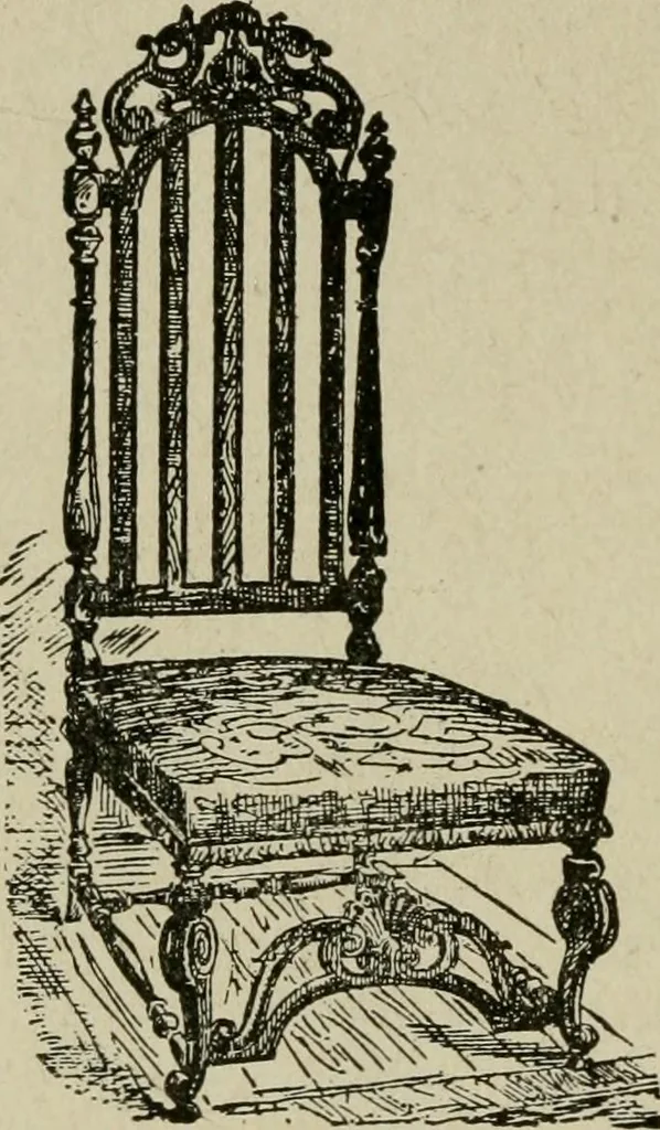 An illustration from The practical cabinet maker and furniture designer's assistant, with essays on history of furniture, taste in design, color and materials, with full explanation of the canons of good taste in furniture .., 1910, leaf 195