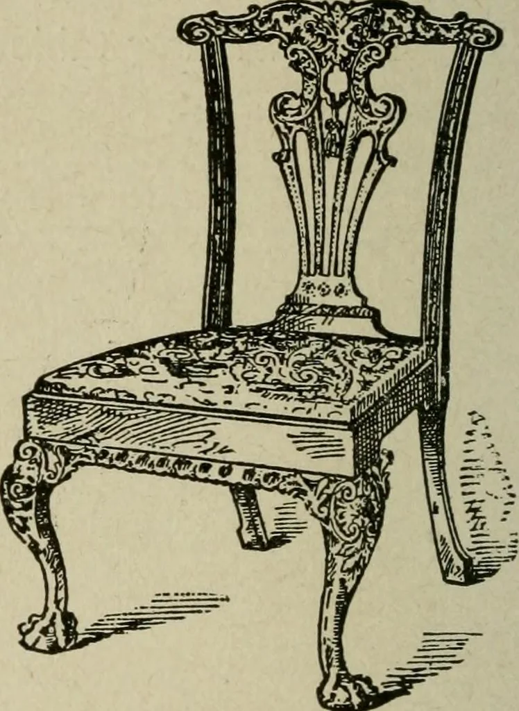 An illustration from The practical cabinet maker and furniture designer's assistant, with essays on history of furniture, taste in design, color and materials, with full explanation of the canons of good taste in furniture .., 1910, leaf 195