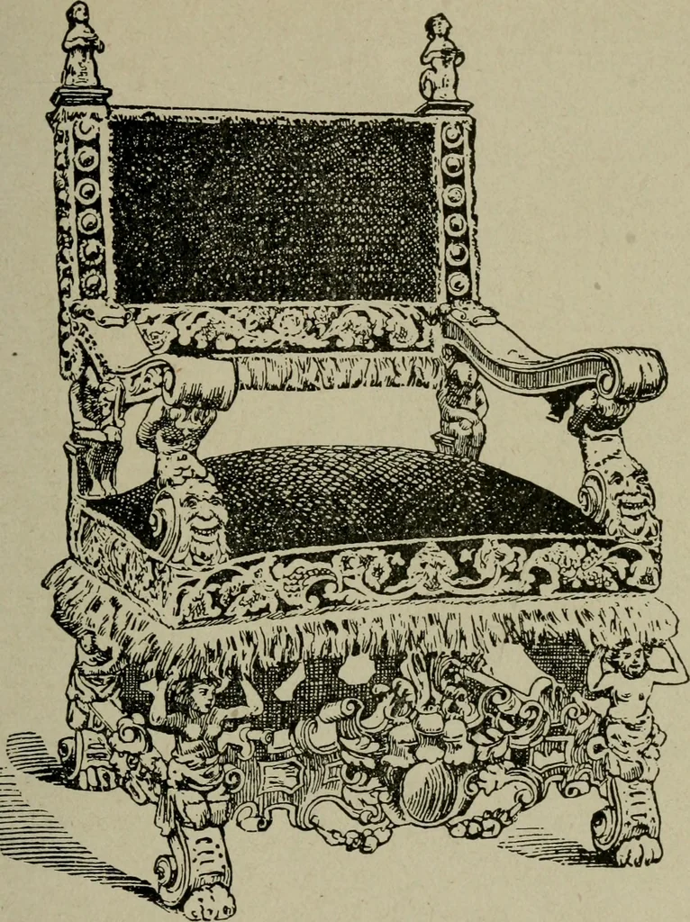 An illustration from The practical cabinet maker and furniture designer's assistant, with essays on history of furniture, taste in design, color and materials, with full explanation of the canons of good taste in furniture .., 1910, leaf 196