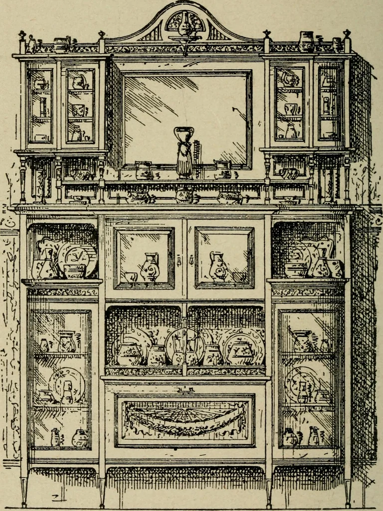 An illustration from The practical cabinet maker and furniture designer's assistant, with essays on history of furniture, taste in design, color and materials, with full explanation of the canons of good taste in furniture .., 1910, leaf 207