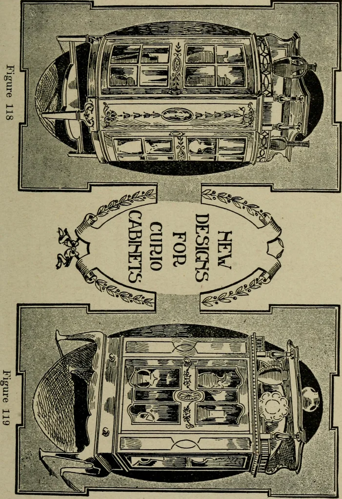 An illustration from The practical cabinet maker and furniture designer's assistant, with essays on history of furniture, taste in design, color and materials, with full explanation of the canons of good taste in furniture .., 1910, leaf 208