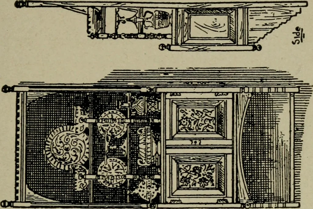 An illustration from The practical cabinet maker and furniture designer's assistant, with essays on history of furniture, taste in design, color and materials, with full explanation of the canons of good taste in furniture .., 1910, leaf 210