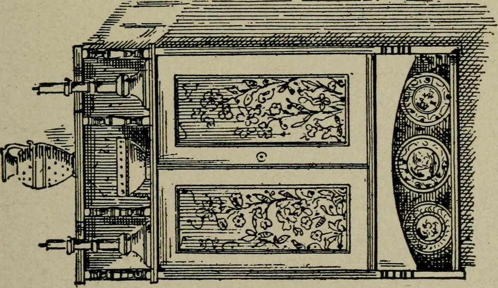 An illustration from The practical cabinet maker and furniture designer's assistant, with essays on history of furniture, taste in design, color and materials, with full explanation of the canons of good taste in furniture .., 1910, leaf 210