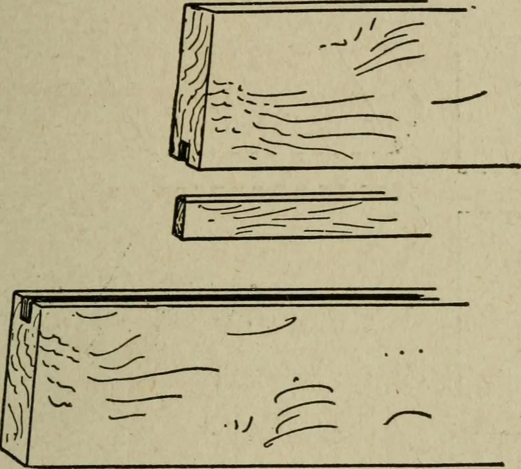 An illustration from The practical cabinet maker and furniture designer's assistant, with essays on history of furniture, taste in design, color and materials, with full explanation of the canons of good taste in furniture .., 1910, leaf 222