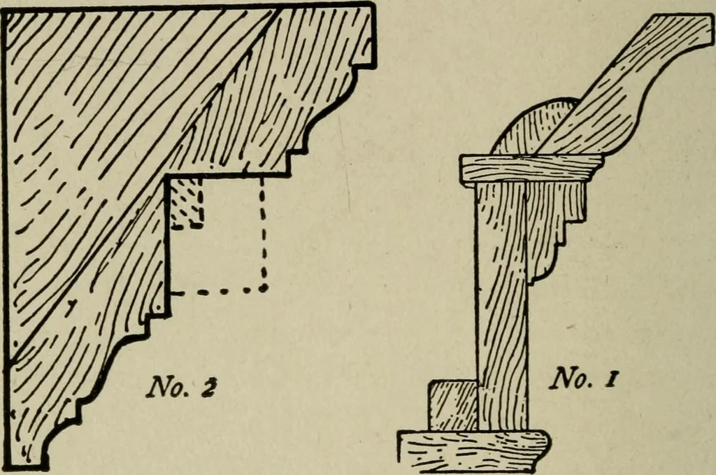 An illustration from The practical cabinet maker and furniture designer's assistant, with essays on history of furniture, taste in design, color and materials, with full explanation of the canons of good taste in furniture .., 1910, leaf 235