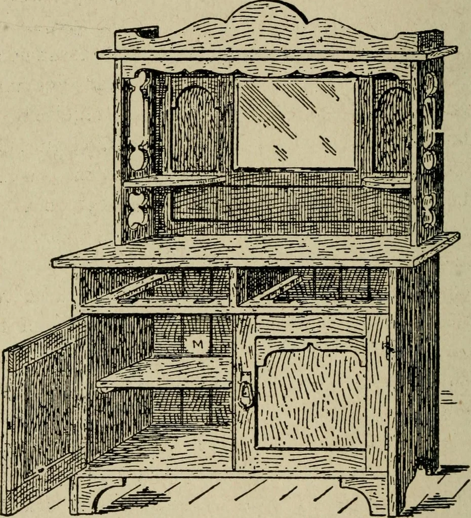An illustration from The practical cabinet maker and furniture designer's assistant, with essays on history of furniture, taste in design, color and materials, with full explanation of the canons of good taste in furniture .., 1910, leaf 249