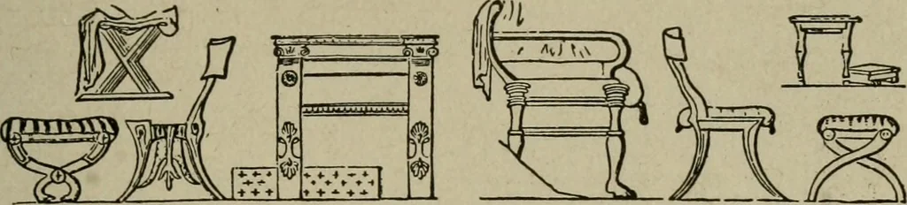 An illustration from The practical cabinet maker and furniture designer's assistant, with essays on history of furniture, taste in design, color and materials, with full explanation of the canons of good taste in furniture .., 1910, leaf 28
