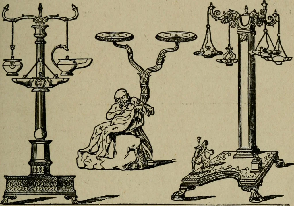 An illustration from The practical cabinet maker and furniture designer's assistant, with essays on history of furniture, taste in design, color and materials, with full explanation of the canons of good taste in furniture .., 1910, leaf 30