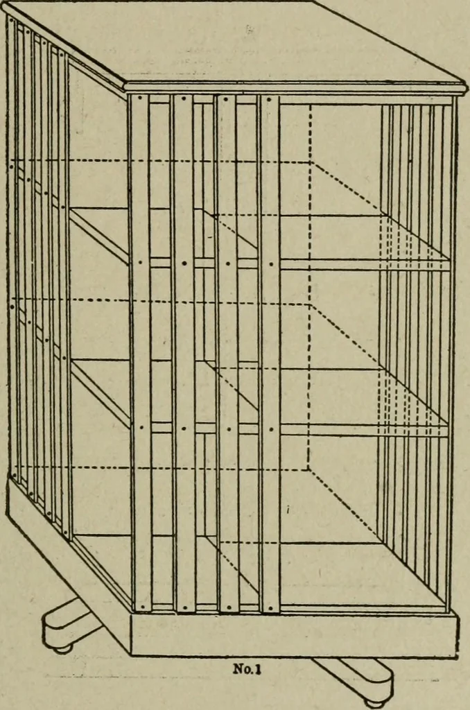 An illustration from The practical cabinet maker and furniture designer's assistant, with essays on history of furniture, taste in design, color and materials, with full explanation of the canons of good taste in furniture .., 1910, leaf 308