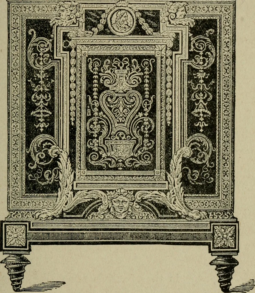 An illustration from The practical cabinet maker and furniture designer's assistant, with essays on history of furniture, taste in design, color and materials, with full explanation of the canons of good taste in furniture .., 1910, leaf 68