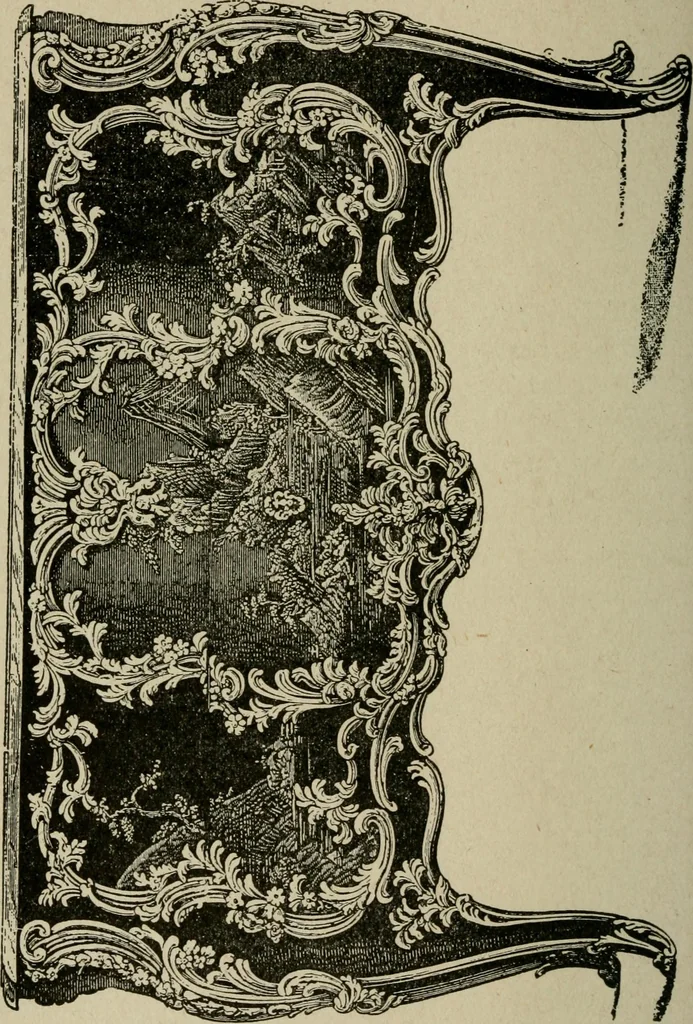 An illustration from The practical cabinet maker and furniture designer's assistant, with essays on history of furniture, taste in design, color and materials, with full explanation of the canons of good taste in furniture .., 1910, leaf 77