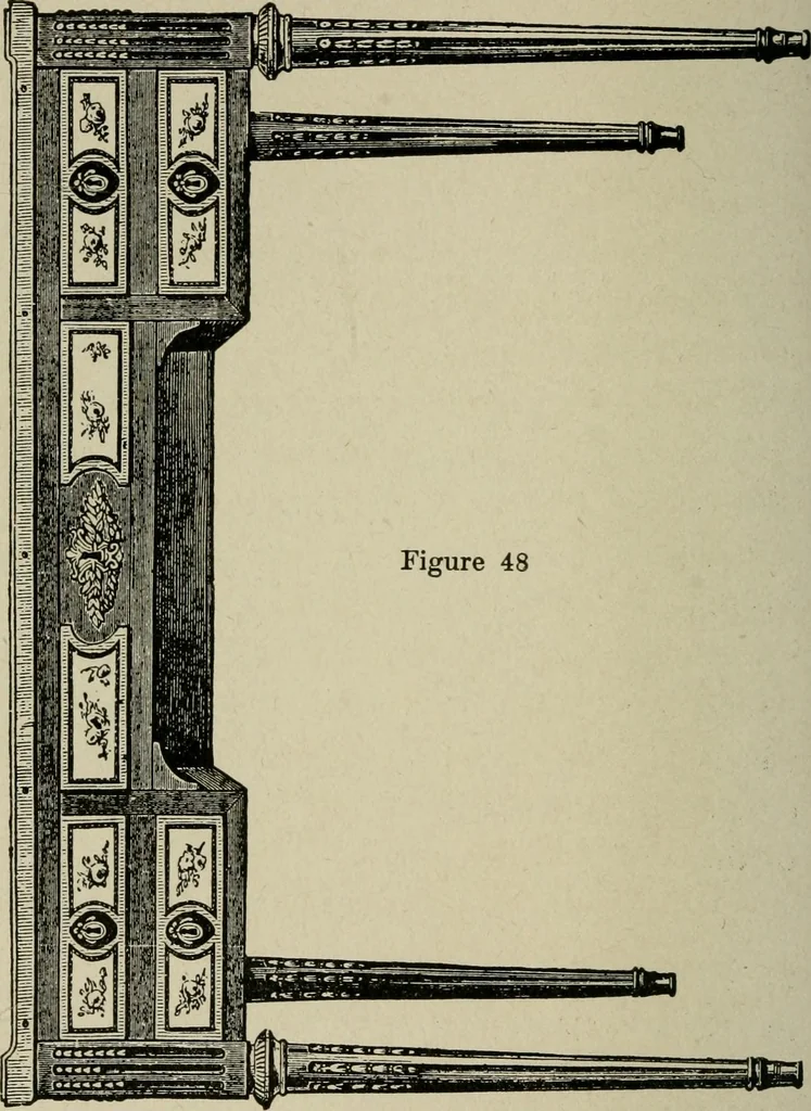 An illustration from The practical cabinet maker and furniture designer's assistant, with essays on history of furniture, taste in design, color and materials, with full explanation of the canons of good taste in furniture .., 1910, leaf 79