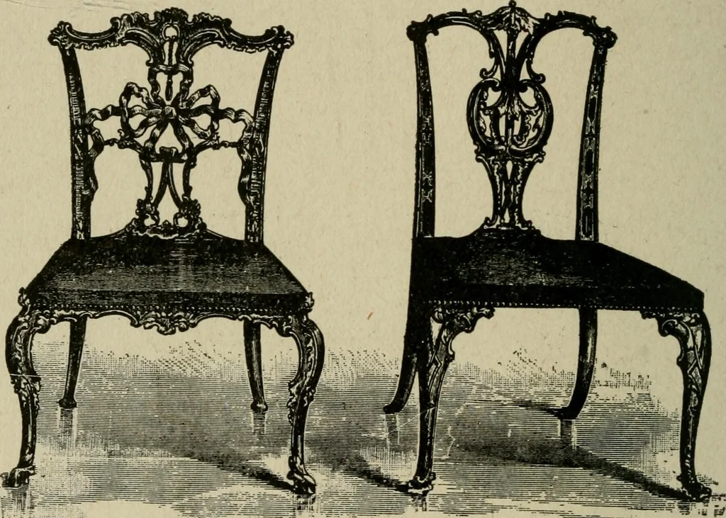 An illustration from The practical cabinet maker and furniture designer's assistant, with essays on history of furniture, taste in design, color and materials, with full explanation of the canons of good taste in furniture .., 1910, leaf 85