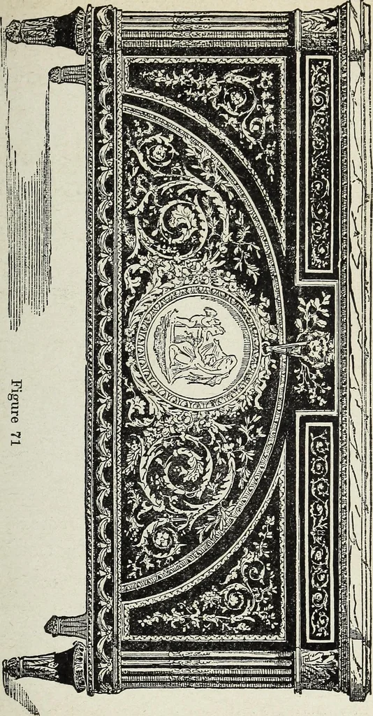 An illustration from The practical cabinet maker and furniture designer's assistant, with essays on history of furniture, taste in design, color and materials, with full explanation of the canons of good taste in furniture .., 1910, leaf 146