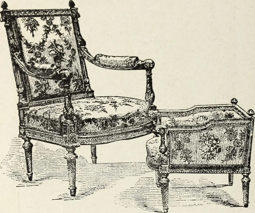 An illustration from The practical cabinet maker and furniture designer's assistant, with essays on history of furniture, taste in design, color and materials, with full explanation of the canons of good taste in furniture .., 1910, leaf 147