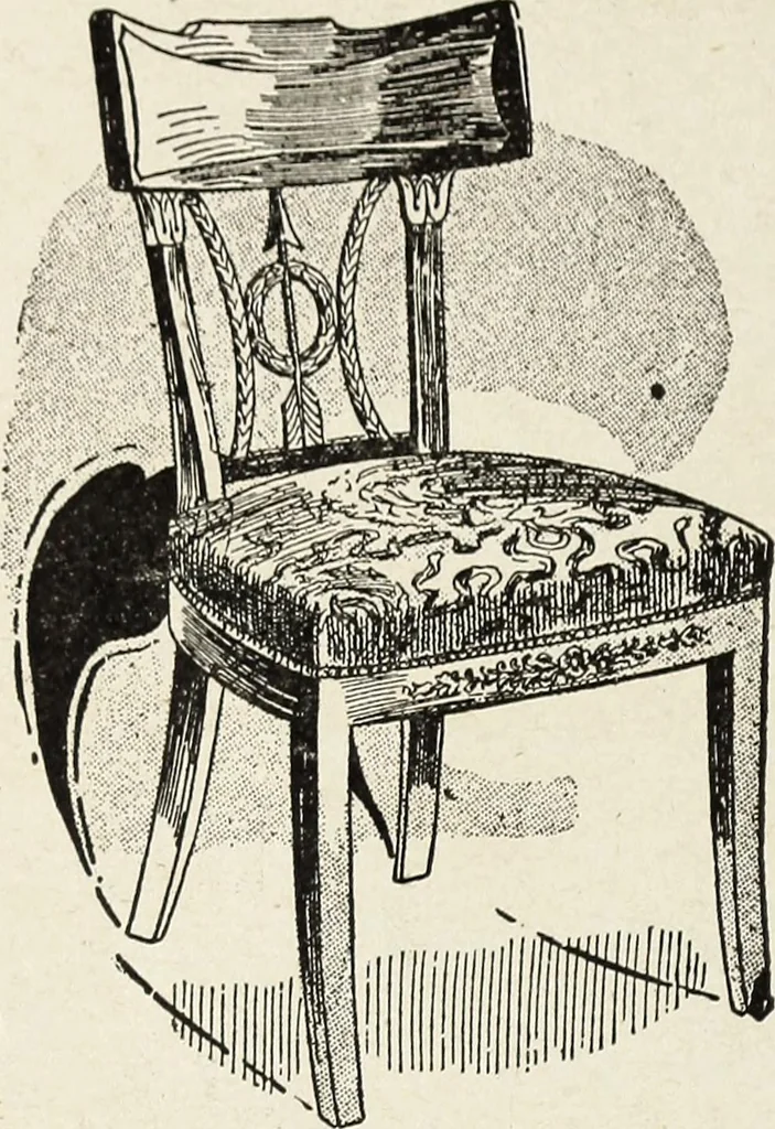 An illustration from The practical cabinet maker and furniture designer's assistant, with essays on history of furniture, taste in design, color and materials, with full explanation of the canons of good taste in furniture .., 1910, leaf 153