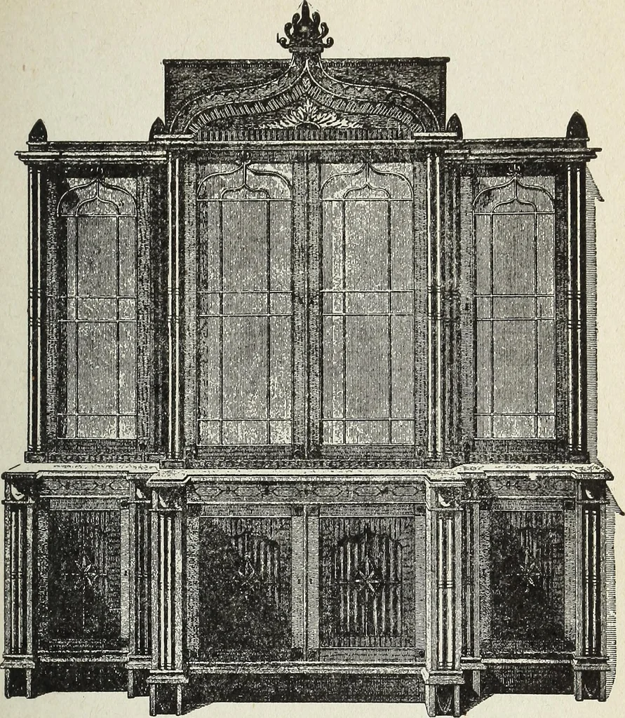 An illustration from The practical cabinet maker and furniture designer's assistant, with essays on history of furniture, taste in design, color and materials, with full explanation of the canons of good taste in furniture .., 1910, leaf 164