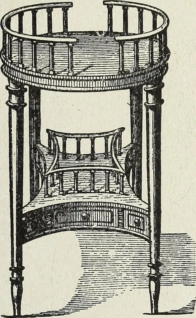 An illustration from The practical cabinet maker and furniture designer's assistant, with essays on history of furniture, taste in design, color and materials, with full explanation of the canons of good taste in furniture .., 1910, leaf 168