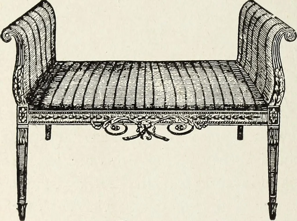 An illustration from The practical cabinet maker and furniture designer's assistant, with essays on history of furniture, taste in design, color and materials, with full explanation of the canons of good taste in furniture .., 1910, leaf 173