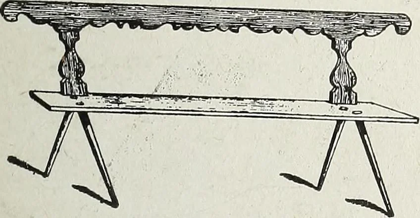 An illustration from The practical cabinet maker and furniture designer's assistant, with essays on history of furniture, taste in design, color and materials, with full explanation of the canons of good taste in furniture .., 1910, leaf 186