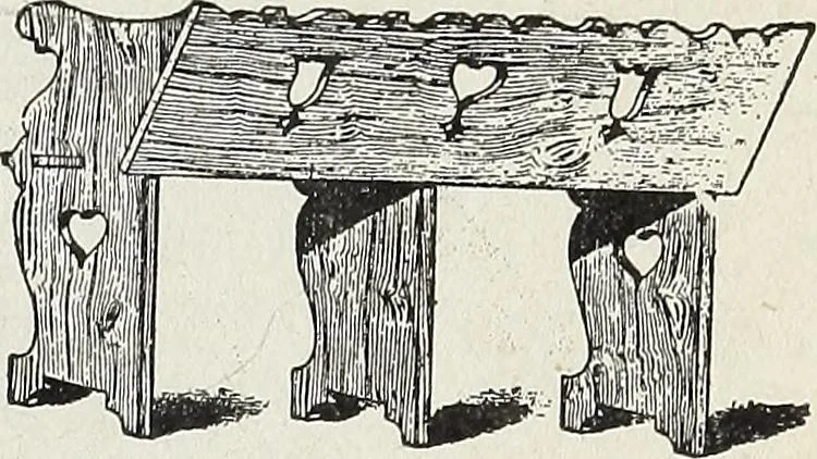 An illustration from The practical cabinet maker and furniture designer's assistant, with essays on history of furniture, taste in design, color and materials, with full explanation of the canons of good taste in furniture .., 1910, leaf 186